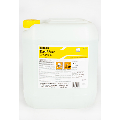 Eco Star Oxy-Brite LT - 20 litros - Alvejante e Desinfetante (peracético) para tecidos e roupas hospitalares