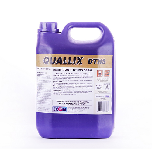 Quallix DTHS - Limpador e Desinfetante (hipoclorito de sódio) para cozinhas industriais e indústrias alimentícias