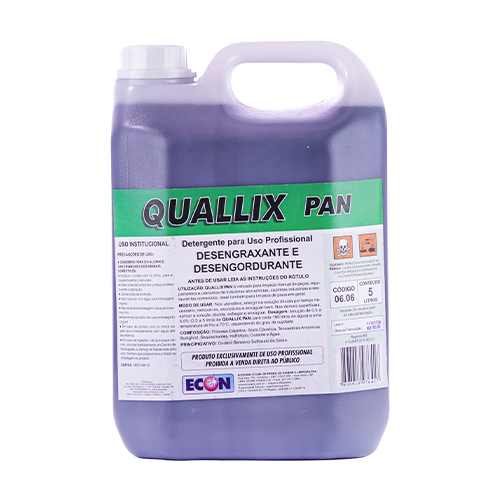 Quallix Pan - Detergente para limpeza de peças e equipamentos em indústrias alimentícias e cozinhas industriais